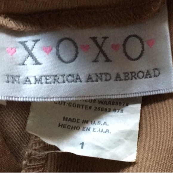 Retro circa 2000 tan slacks w lace up detail on the side- Sz 1 - Picture 10 of 11